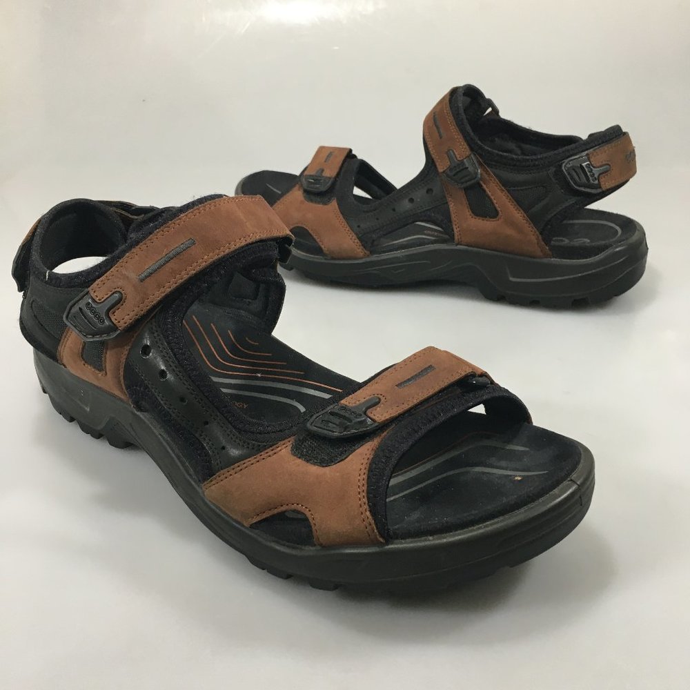 Ecco Yucatan 12-12.5 US Brown Nubuck Sport Sandals 46EU